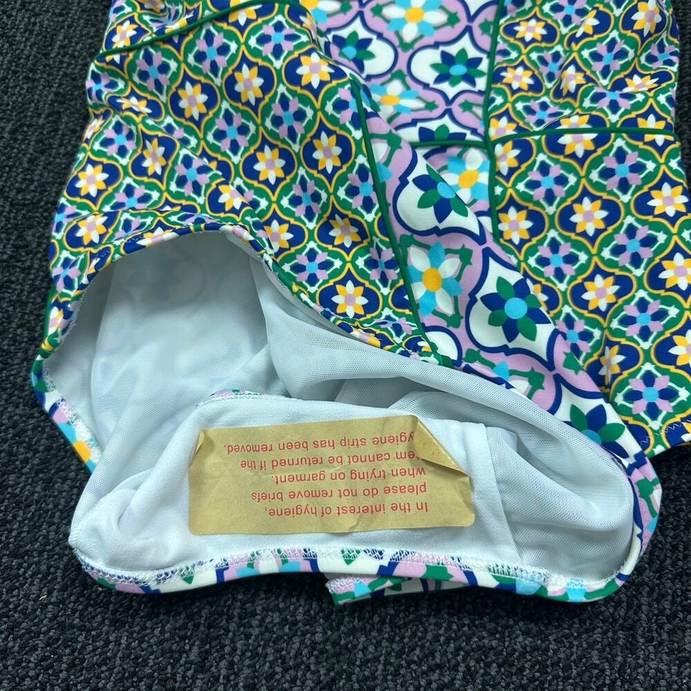 Boden Multi Rhodes Floweret Tile Swimsuit One Piece Cup Sized US 36B NWT - Picture 8 of 8